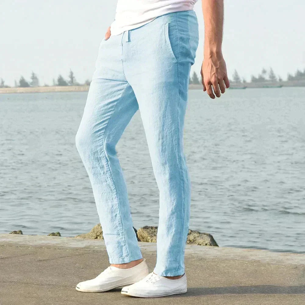 Poli - Men's Breathable Linen Pants for Ideal Summer Comfort