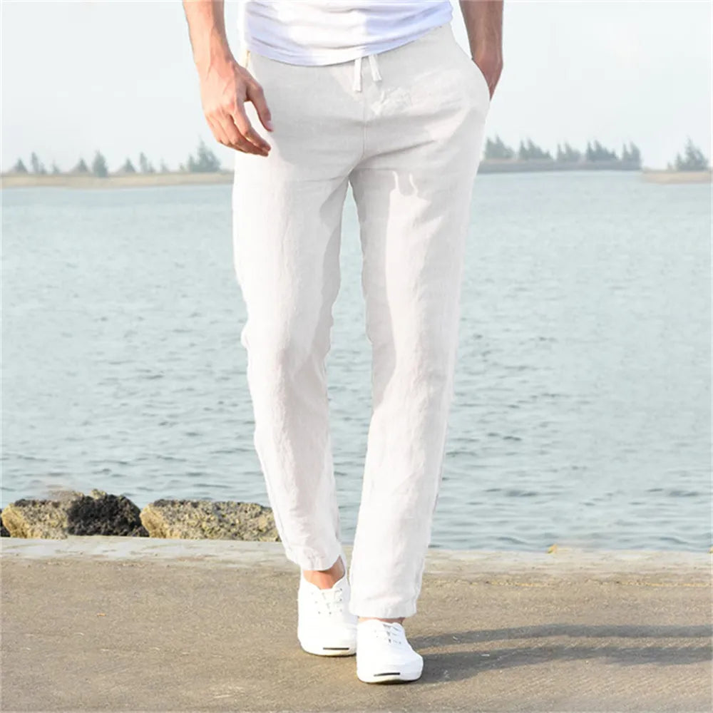Poli - Men's Breathable Linen Pants for Ideal Summer Comfort