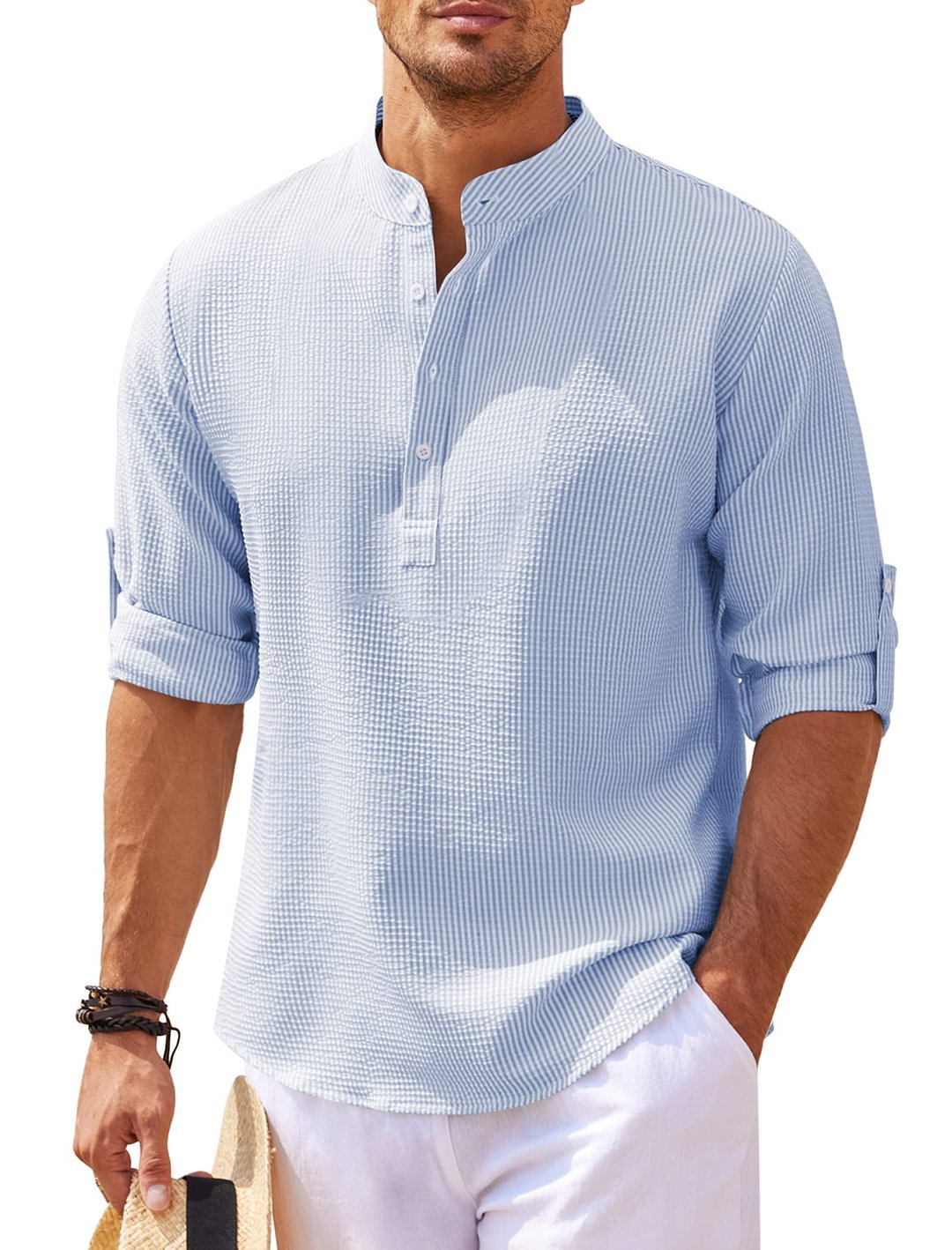 Cormac - Men's Relaxed Fit Long Sleeve Linen Shirt