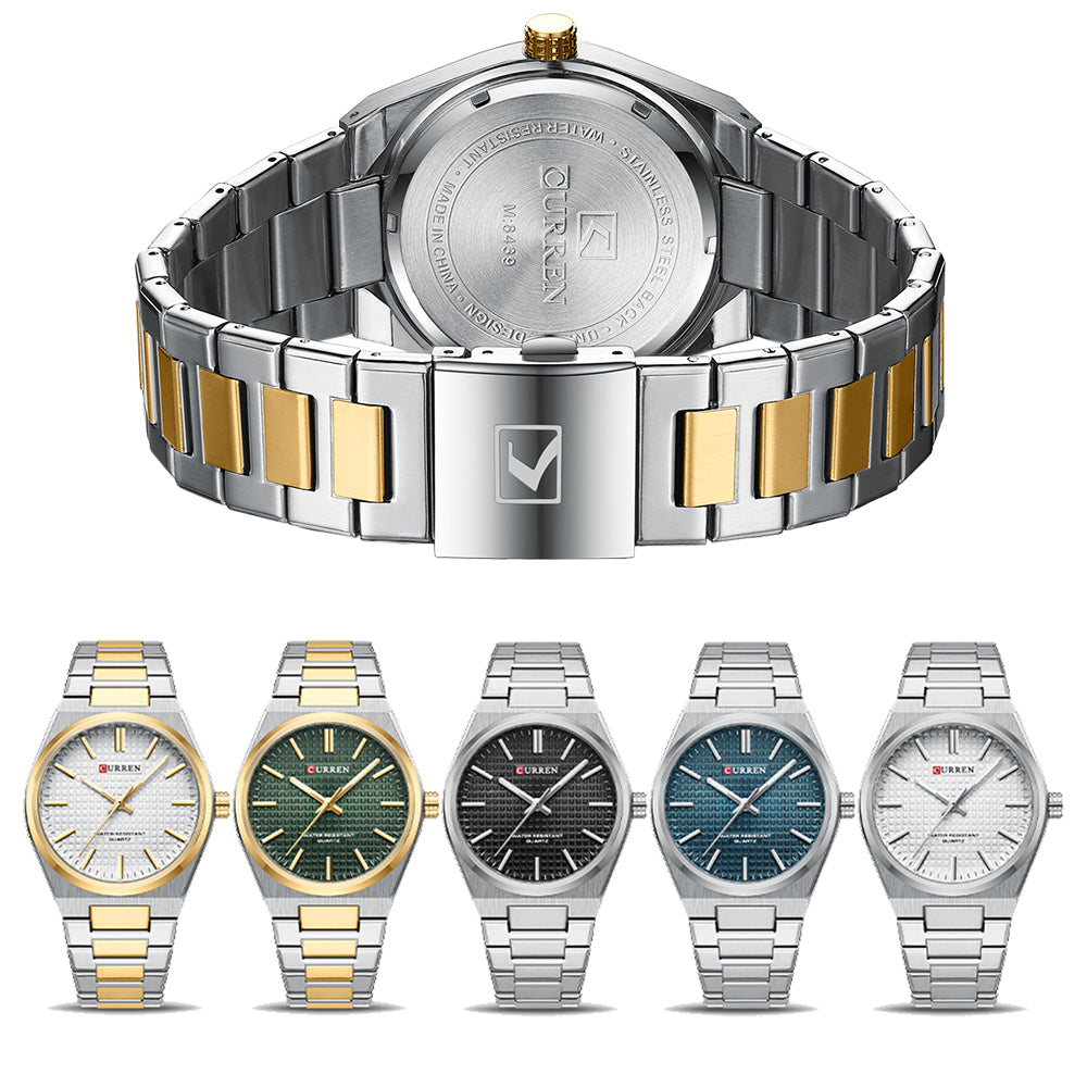 Aether Men's Brushed Stainless Steel Timepiece