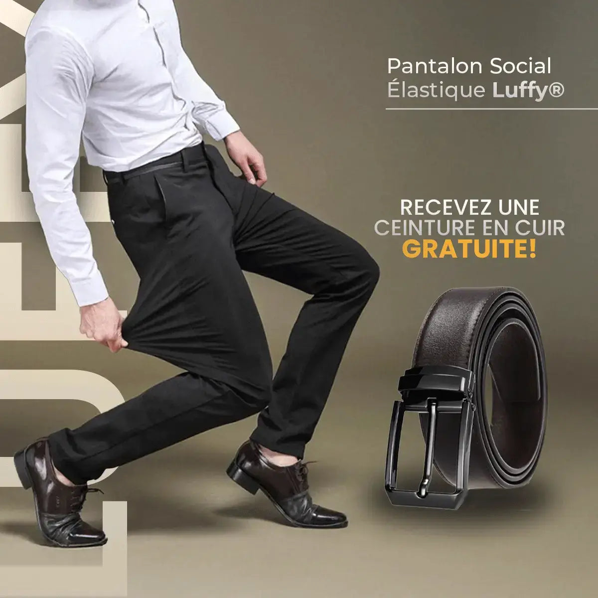 Luffy® Versatile Social Trousers with Matching Leather Belt
