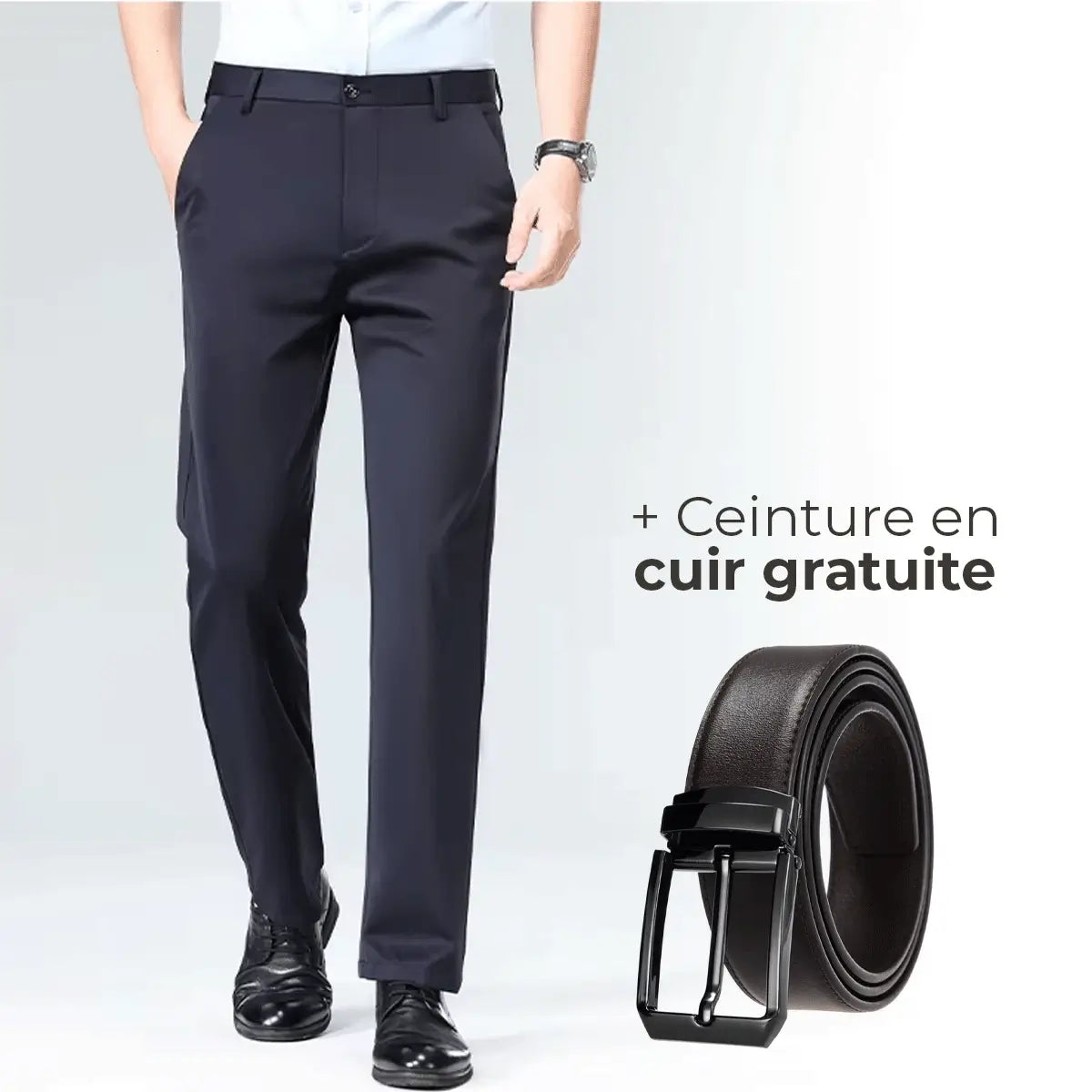 Luffy® Versatile Social Trousers with Matching Leather Belt