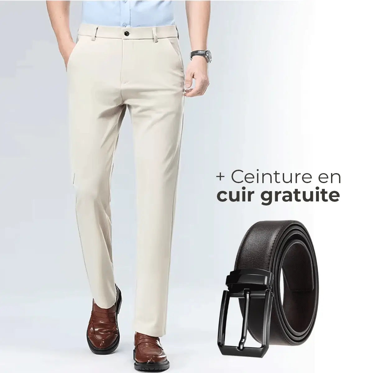Luffy® Versatile Social Trousers with Matching Leather Belt