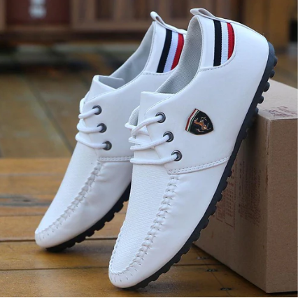 Ferrari® Men's Leather Moccasin Shoes with Special Bonus Included!