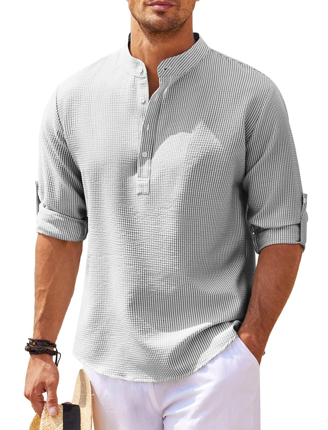 Cormac - Men's Relaxed Fit Long Sleeve Linen Shirt